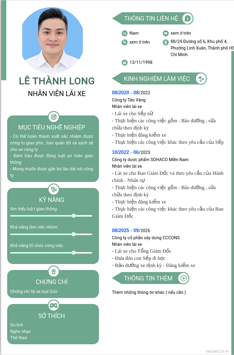 ảnh cv