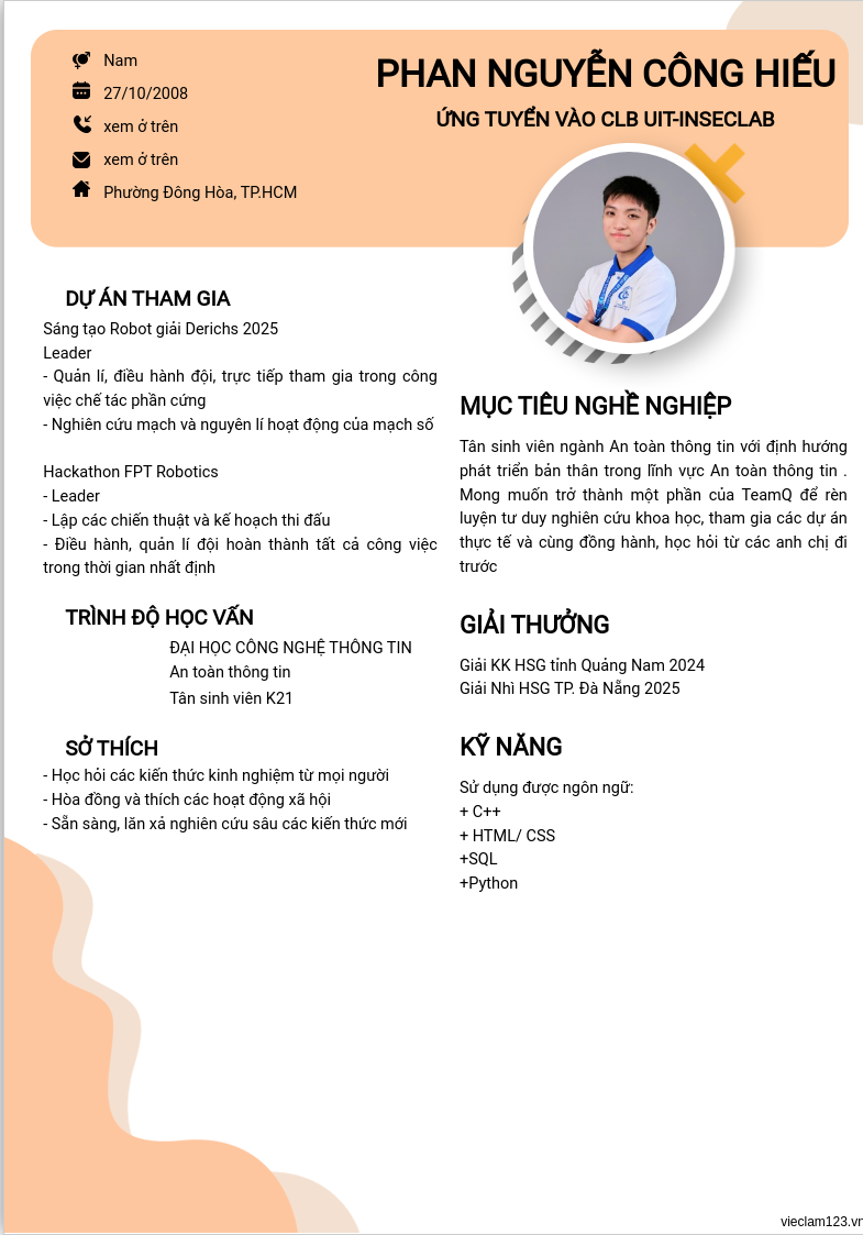 ảnh cv