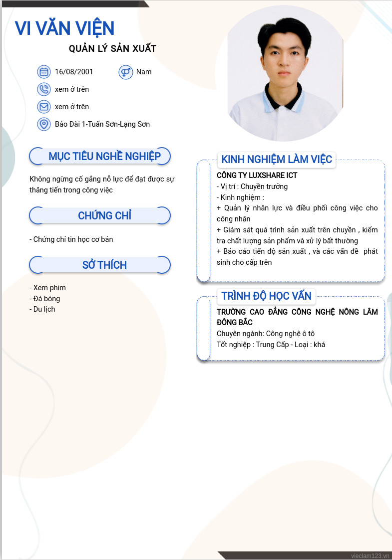 ảnh cv