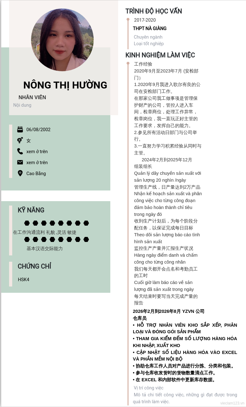 ảnh cv