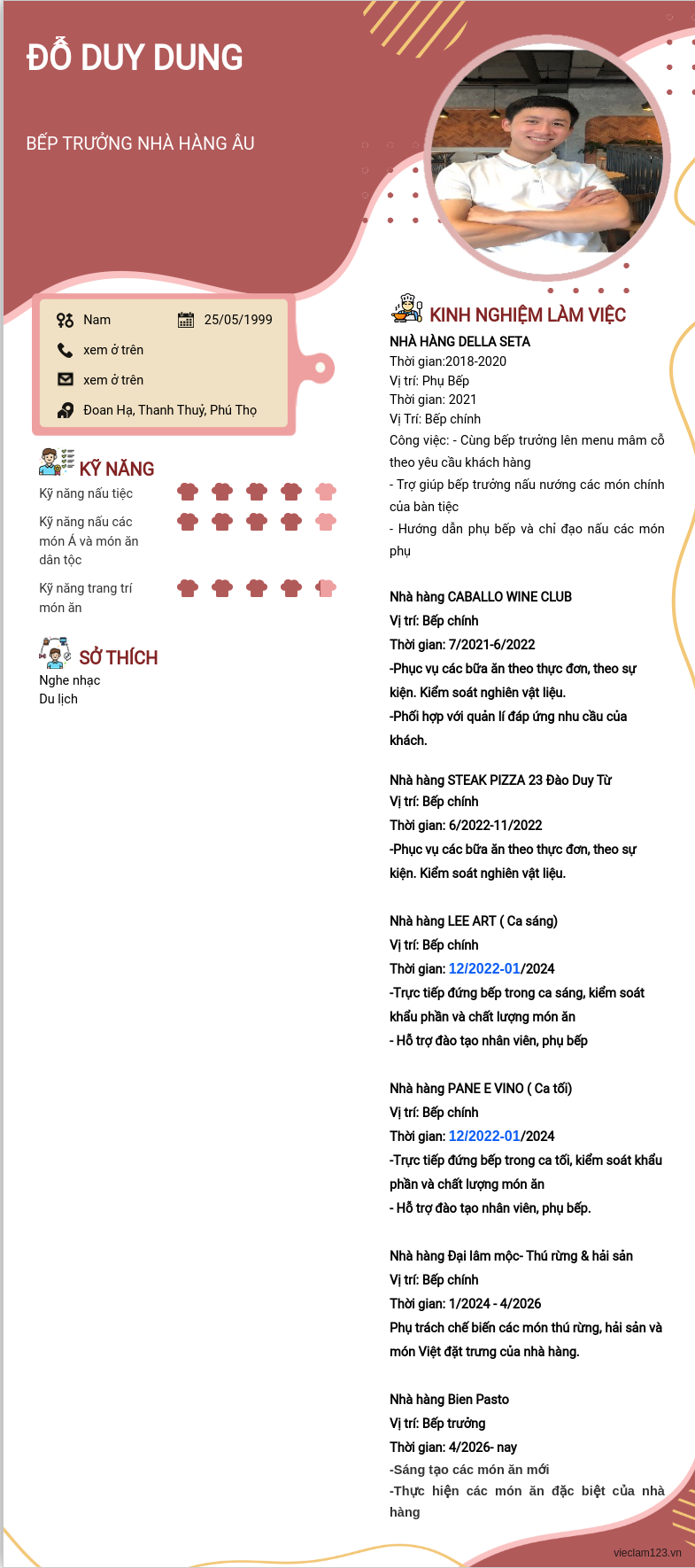 ảnh cv