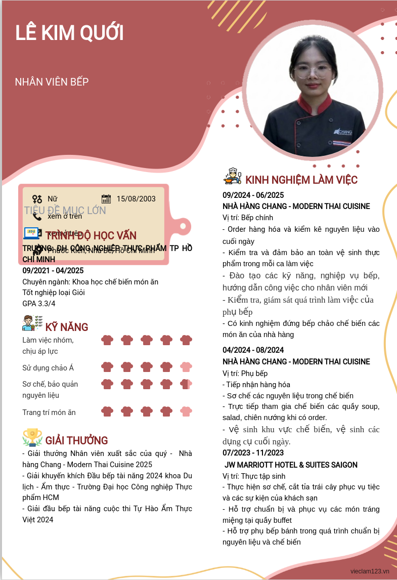 ảnh cv