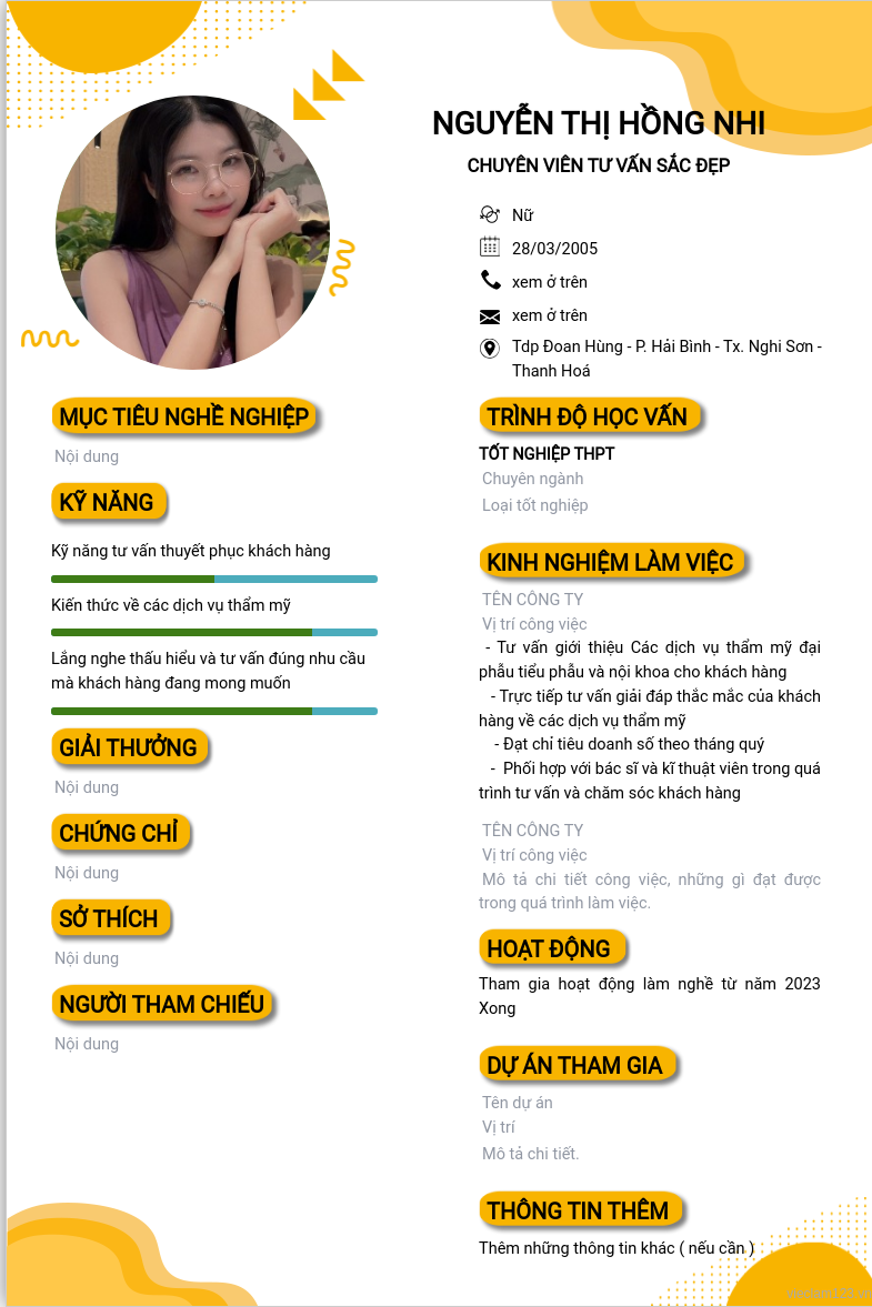 ảnh cv