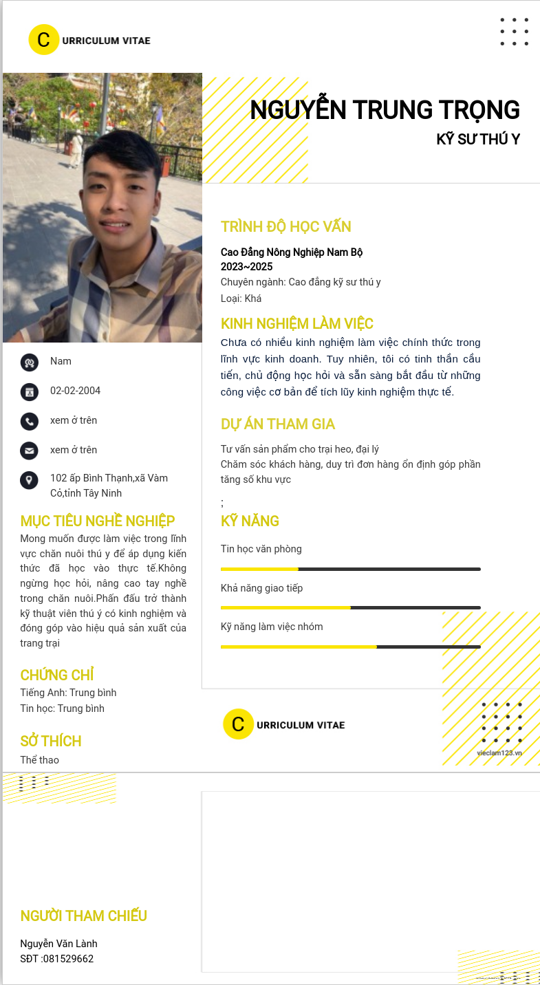 ảnh cv
