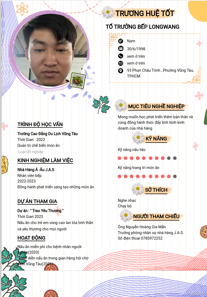 ảnh cv