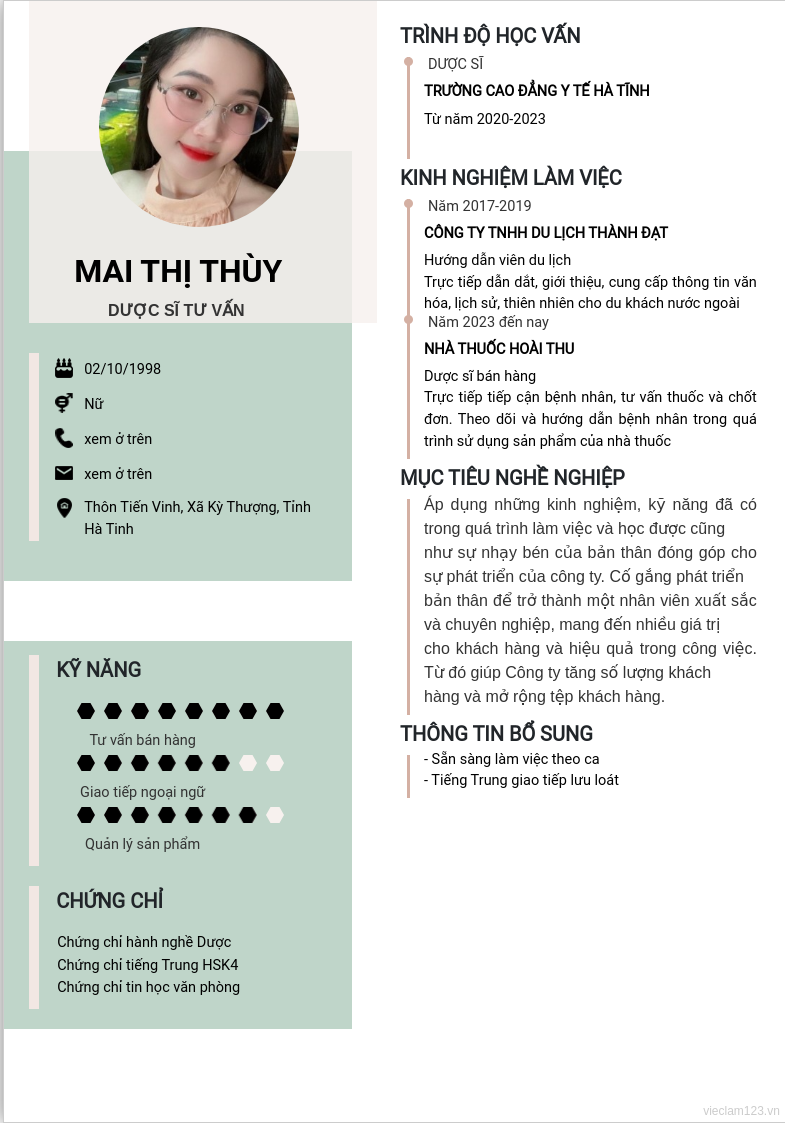 ảnh cv