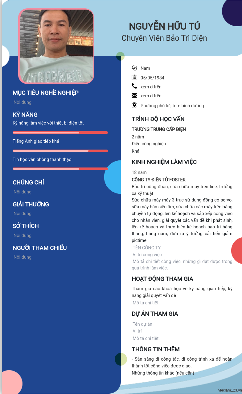 ảnh cv