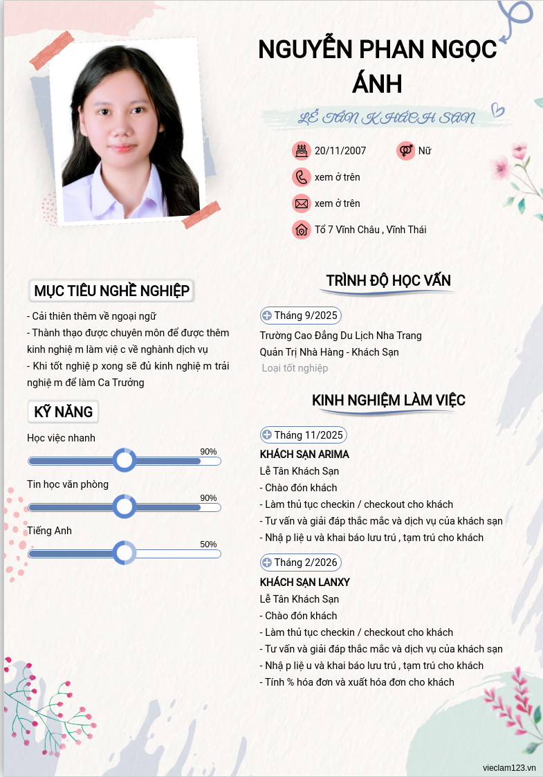 ảnh cv