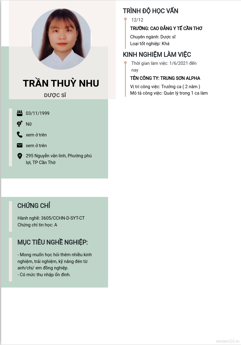 ảnh cv