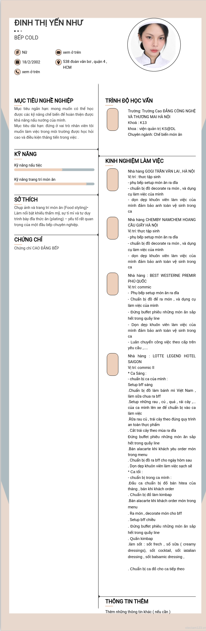 ảnh cv