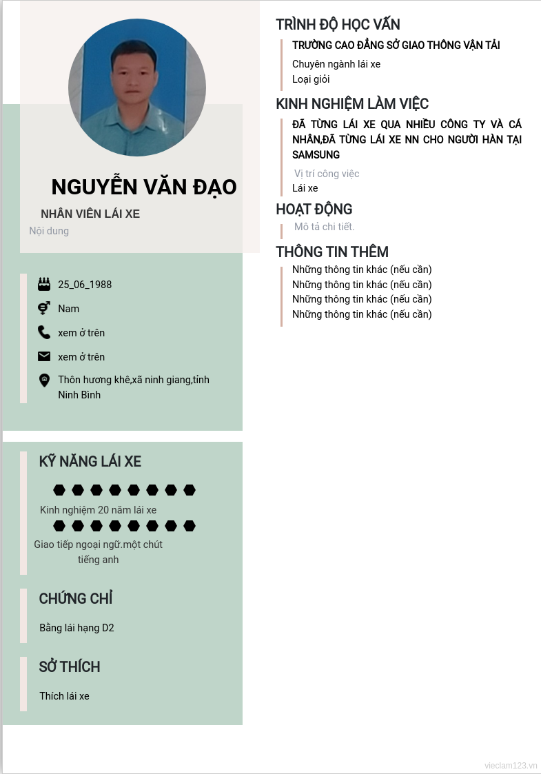 ảnh cv